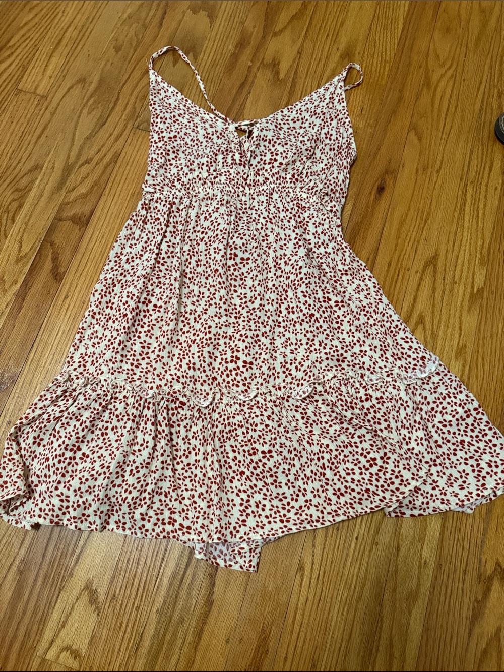 Women's Red Floral Mini Sundress